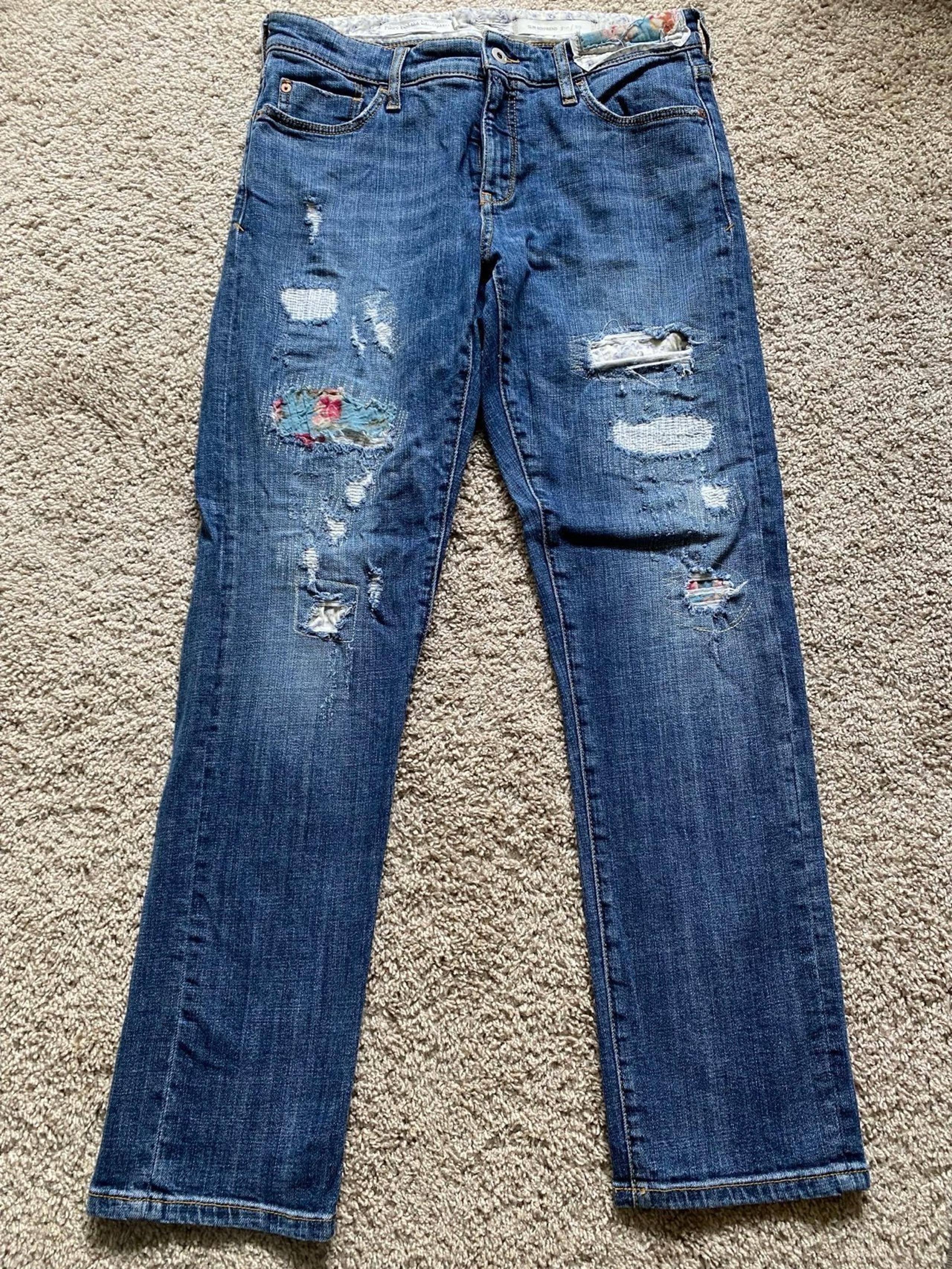 Pilcro Jeans Women 29 Letterpress Anthropologie Jeans Slim Boyfriend sku13