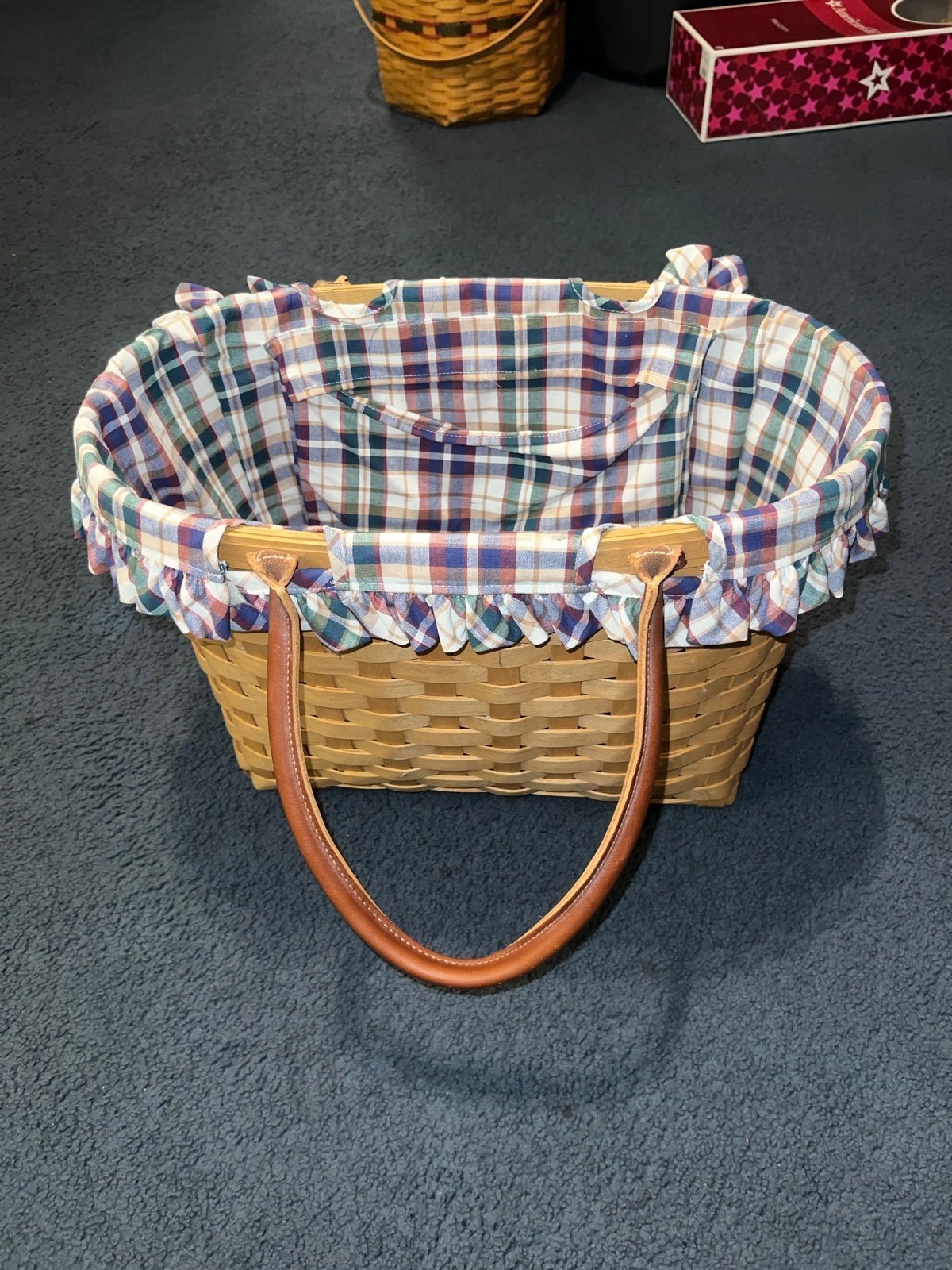 Longaberger Premium Picnic Basket (With inside pocket)