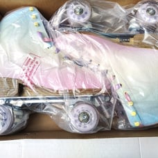 Rockio Classic Quad Roller Skates Size 39-42 Women Pastel Padded Boot NEW