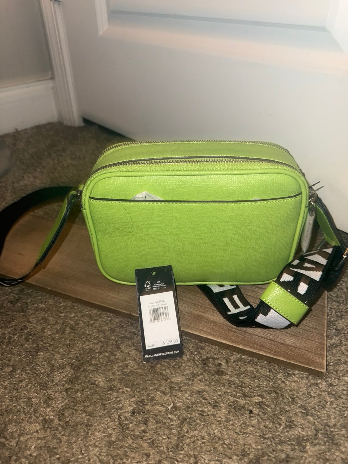 Lime green Karl Lagerfield bag