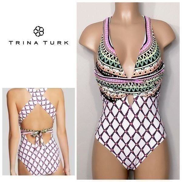 New. Trina Turk multicolored swimsuit.