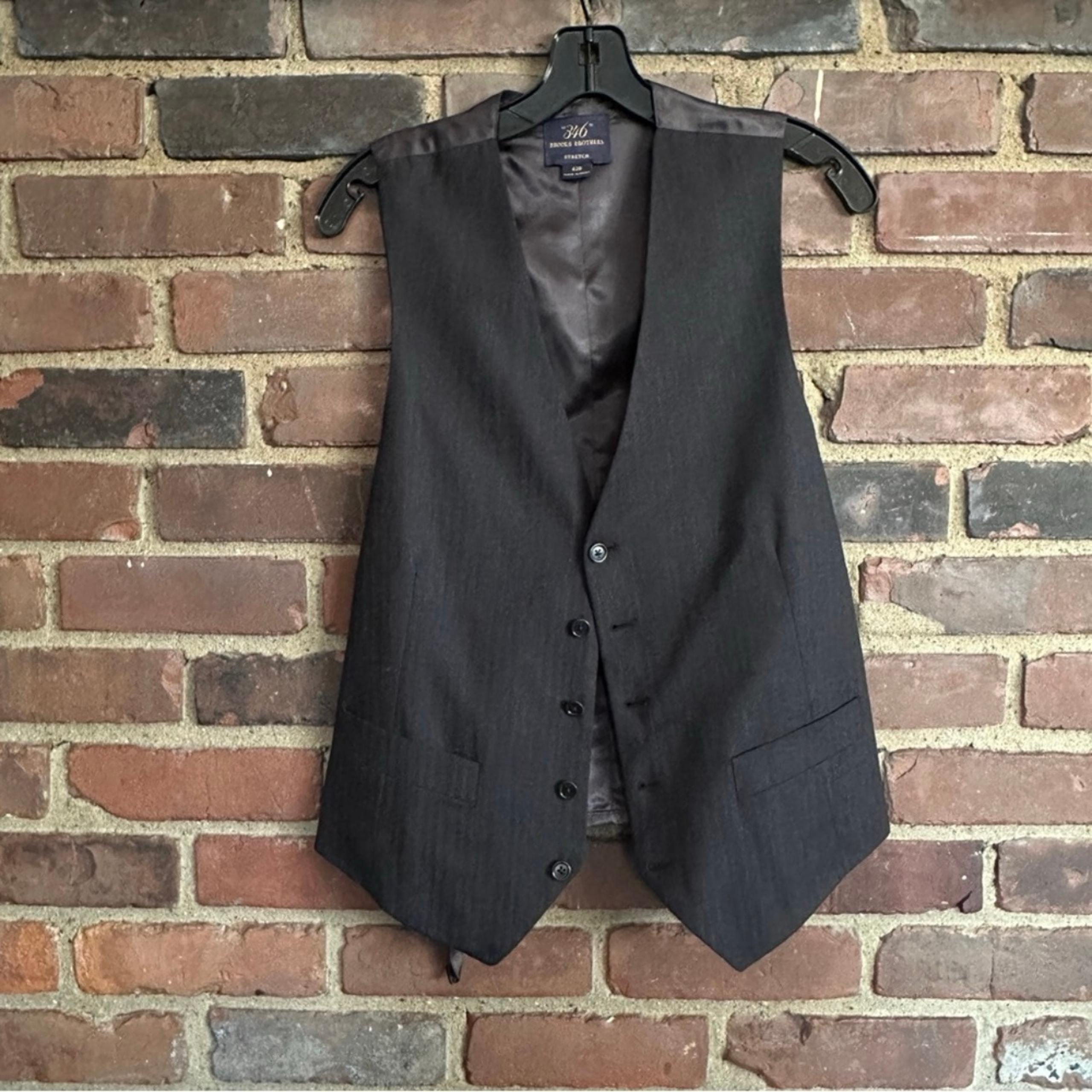 Brooks Brothers Waistcoat Vest  Gray/black Size 42