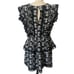 Anthropologie Black & White Embroidered Eyelet Ruffled Mini Dess Size XXL