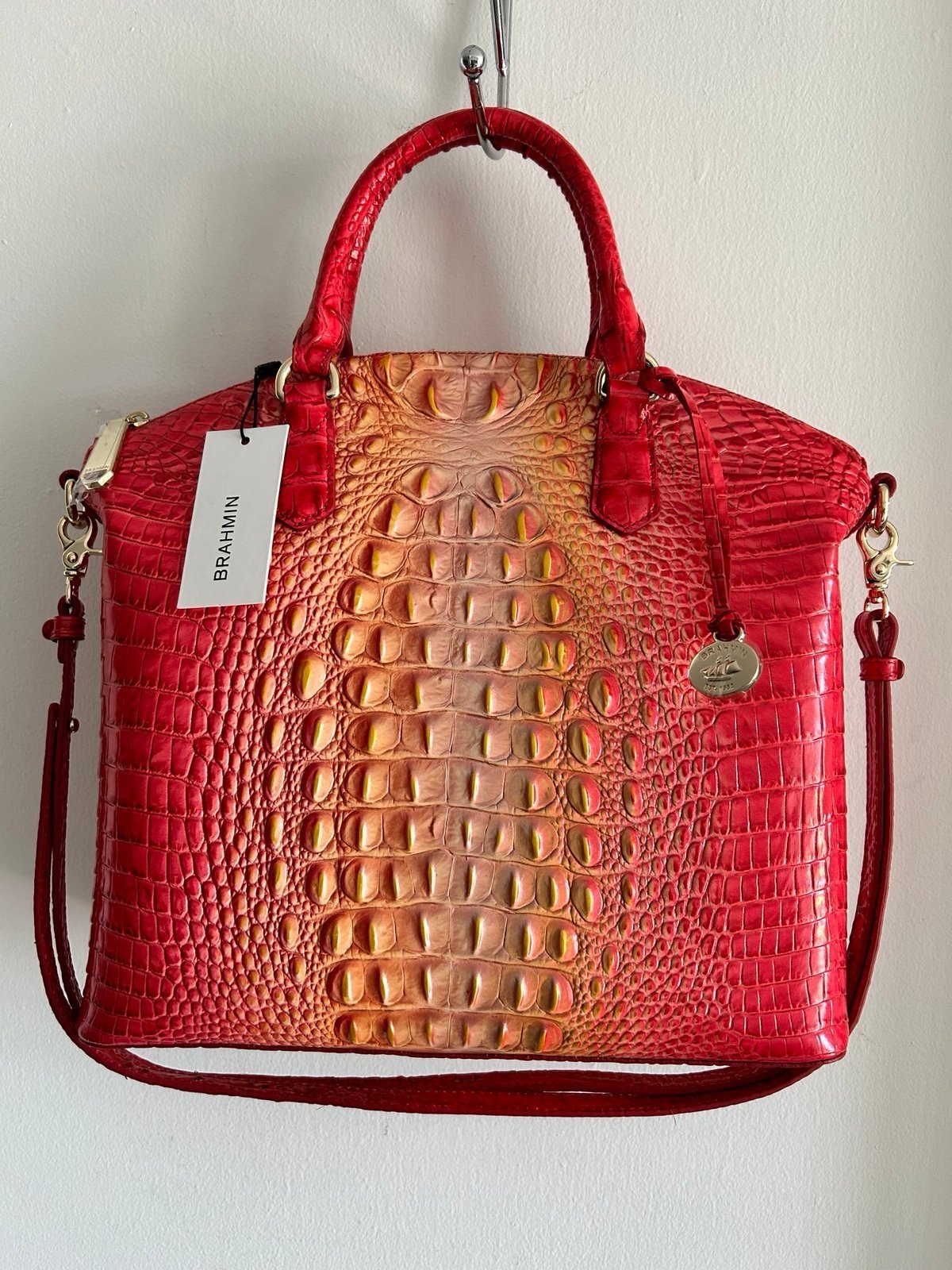 NWT Brahmin Infusion fiery leather Ombre satchel