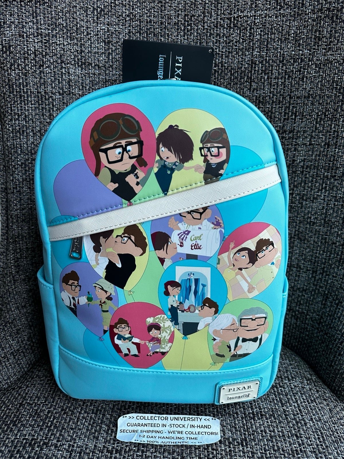 Loungefly Disney Pixar Up Carl Ellie Love Lifetime Moments Mini Backpack Bag