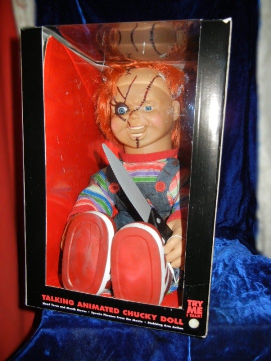 ANIMATED LIFESIZE TALKING CHUCKY DOLL - CHILDS PLAY DEMONIC HALLOWEEN PROP TOY