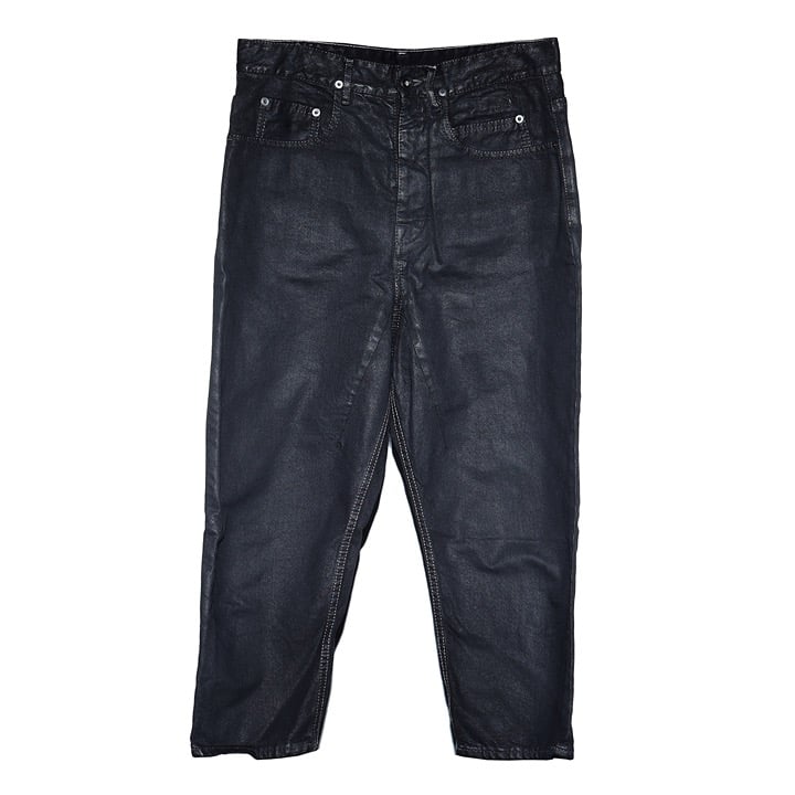 Rick Owens DRKSHDW Black Matte Waxed Jeans SIZE 32 MEN