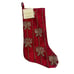 Christian Siriano Luxury Red Gold Beaded Bows 22 Christmas Stocking NEW