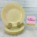 Bombay & Company Cream Stoneware Embossed Stripes Dots Rim Dinner Plates Set 4