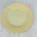 Bombay & Company Cream Stoneware Embossed Stripes Dots Rim Dinner Plates Set 4