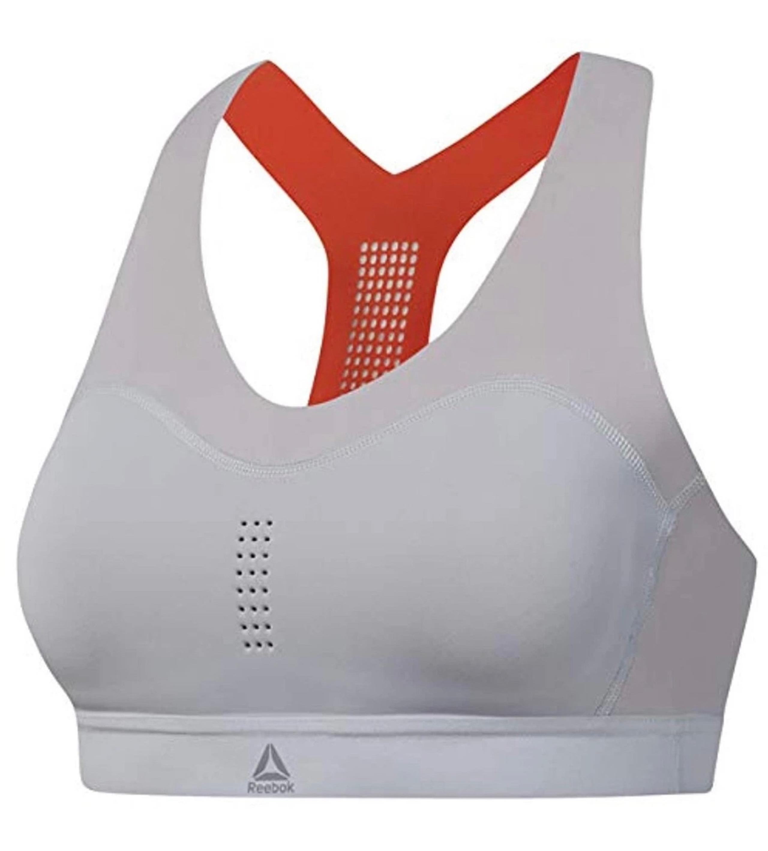 Reebok Womens PureMove Sports Bra, Gray Size Small