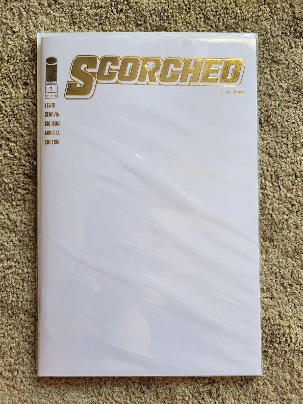 Scorched #1 (2023 Image Comics) SDCC Gold foil Blank Variant Exclusive
