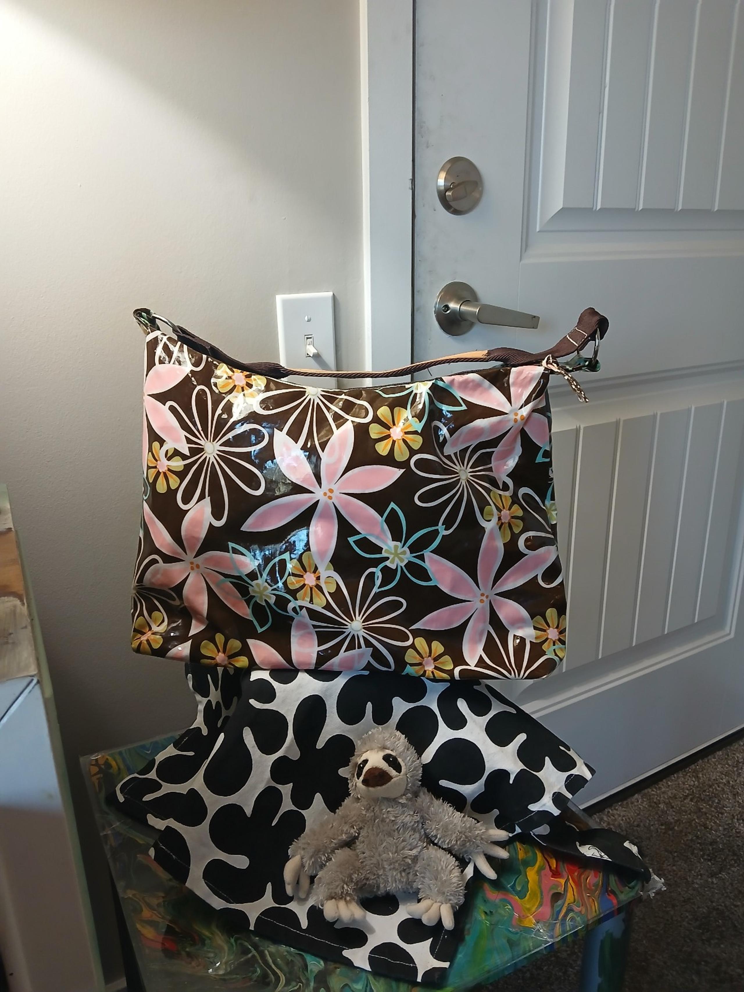 Braciano Hawaiian print poly beach tote