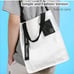 Tote Bag Canvas Shoulder Bag Large Capacity Inner Pocket Commute School
