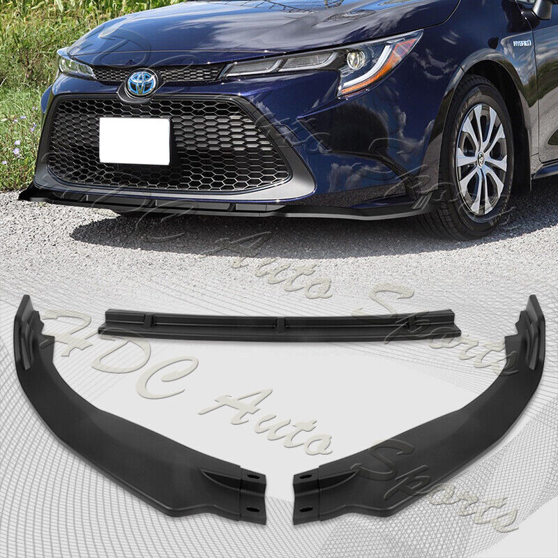 For 2020-2022 Toyota Corolla L/LE/XLE Black Front Bumper Splitter Spoiler Lip