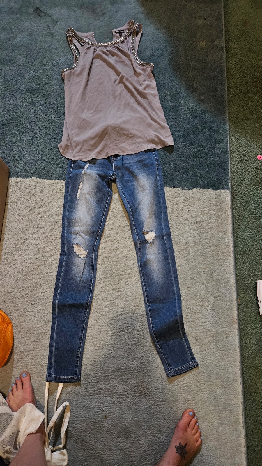 Blouse and jeans combo