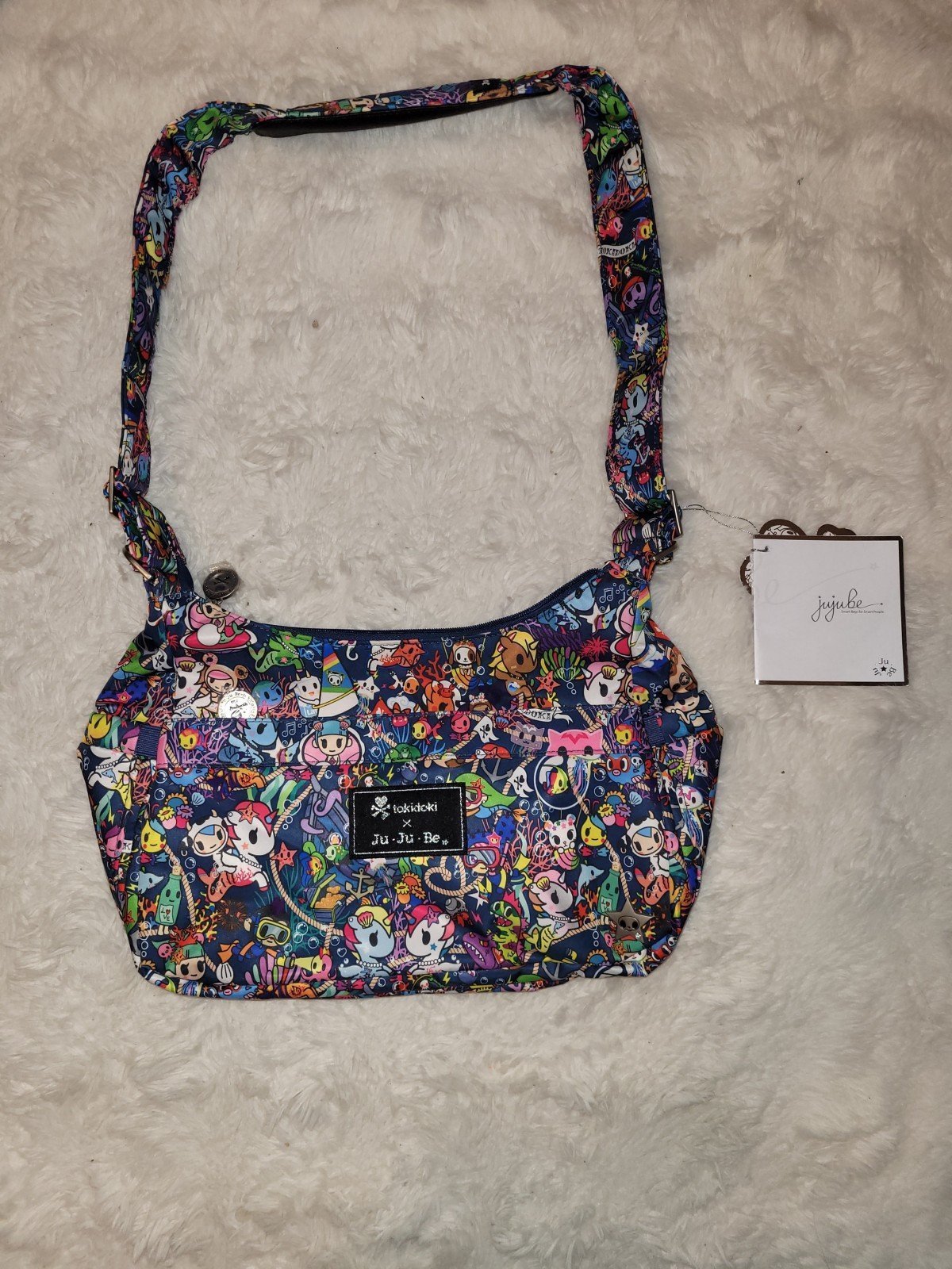 Jujube tokidoki unicorno sea punk Hobobe crossbody diaper bag blue messenger