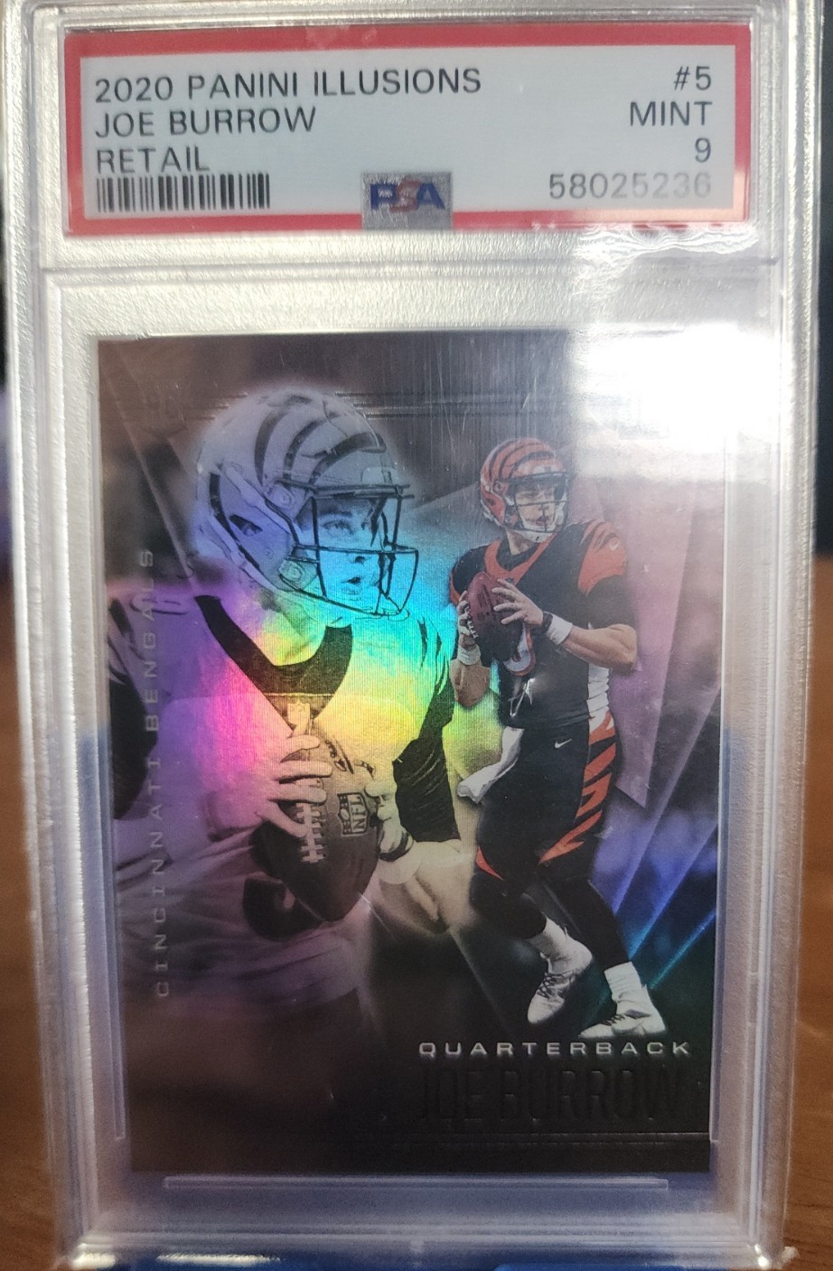 2020 Illusions Joe Burrow #5 HOBBY RC Rookie Card PSA 9 MINT - HOBBY VERSION