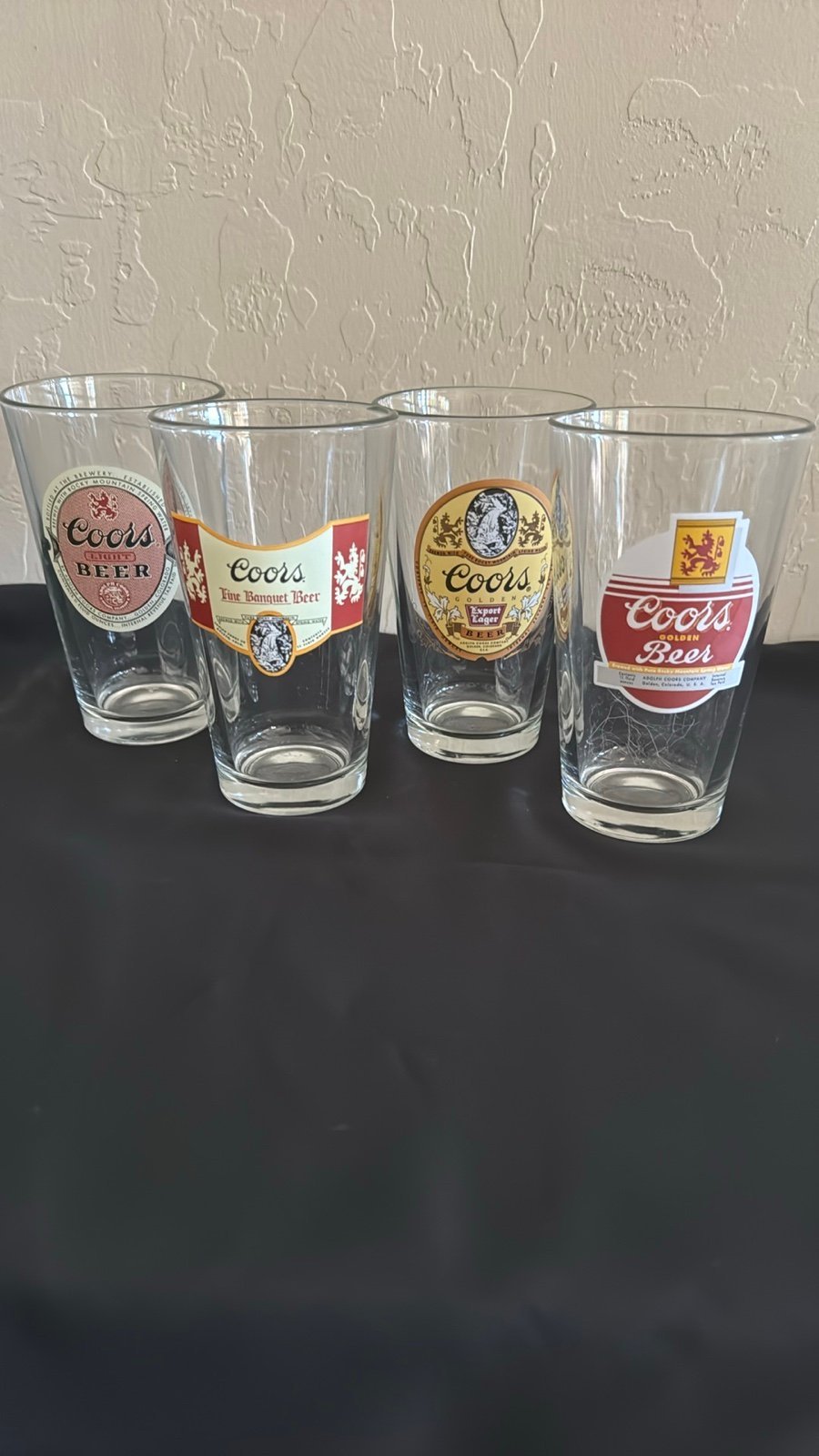 Set of 4 VTG 16oz Coors Glasses - Never Used