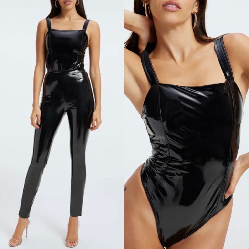 Good American Vinyl Corset Bodysuit