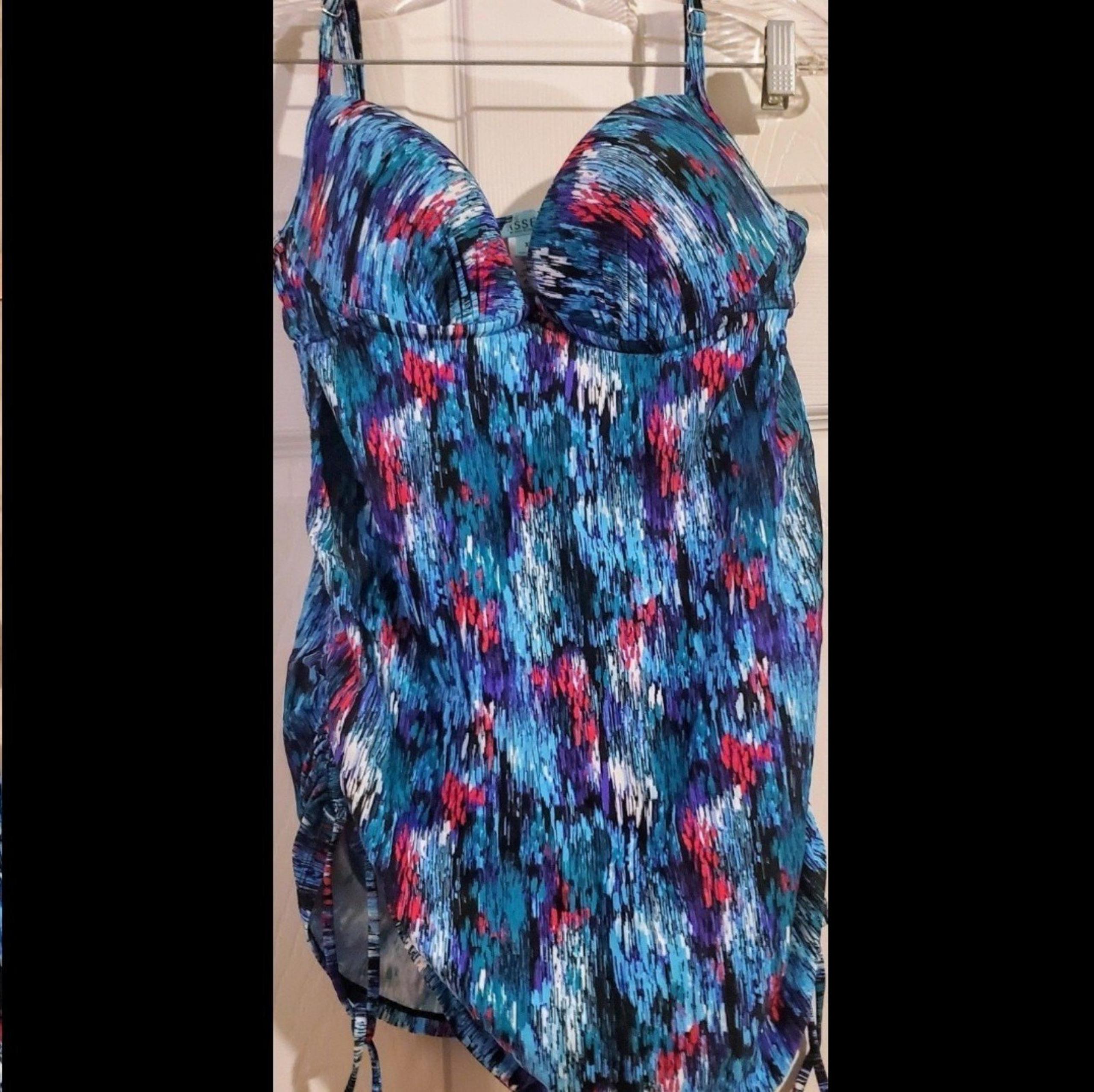 ♡Assets By Sara Blakely, SPANX Push Up Rouching Tankini Swim Top OR Reg Top♡