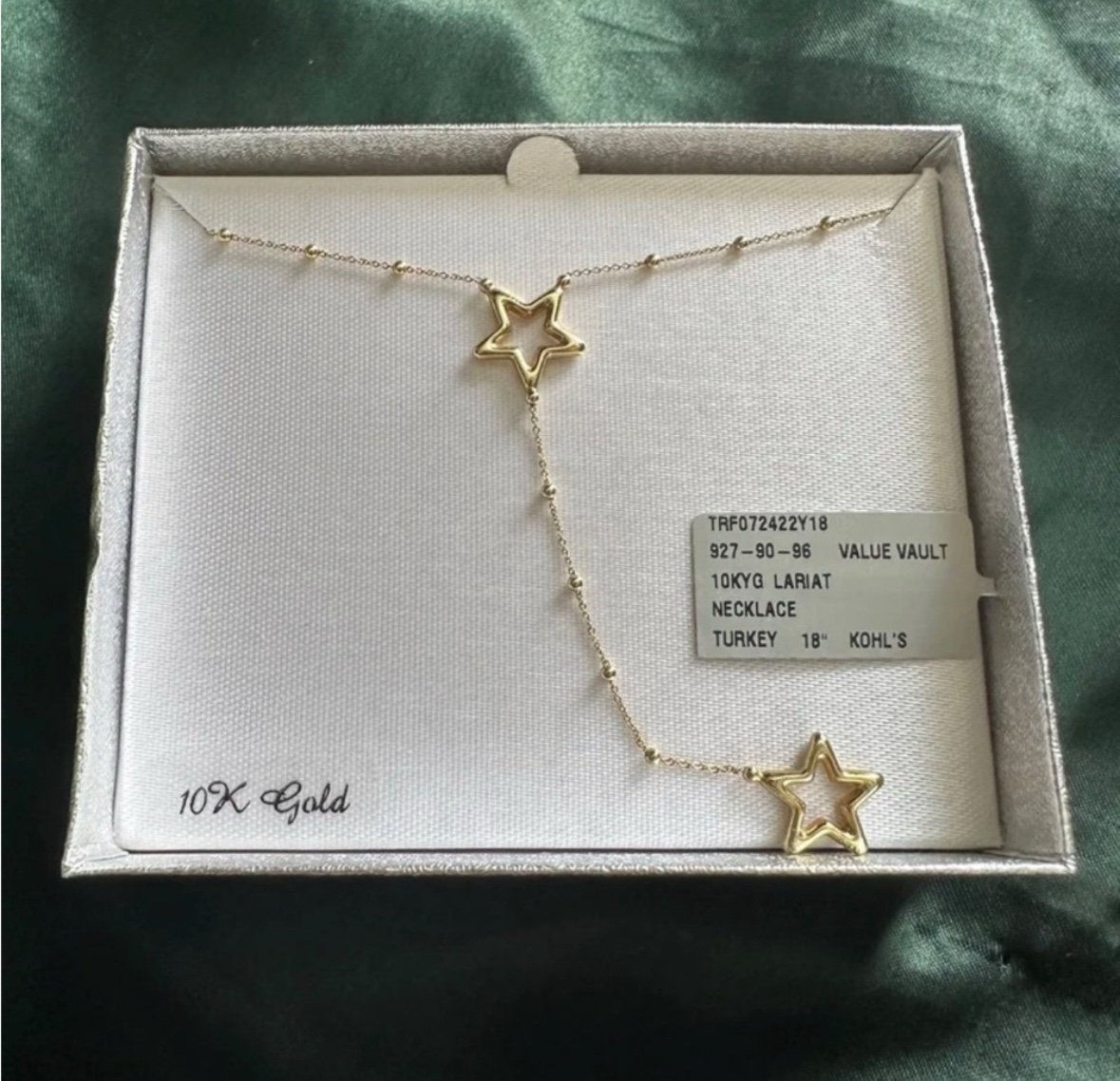 NWT: 18 inch 10k yellow gold necklace