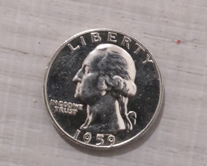 1959 Washington silver quarter