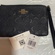 Midnight Blue Coach Wristlet NWT