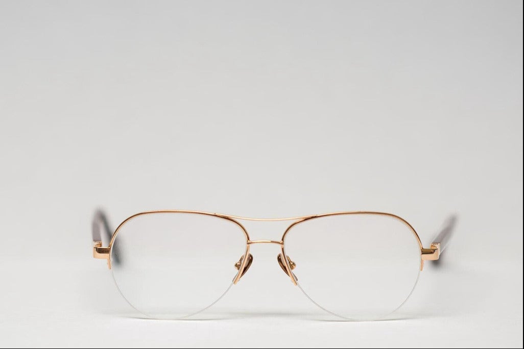 24K Pink Gold Burgundy Acetate Metal Optical - Delixs Artiste 2 DX001S 04 VP00