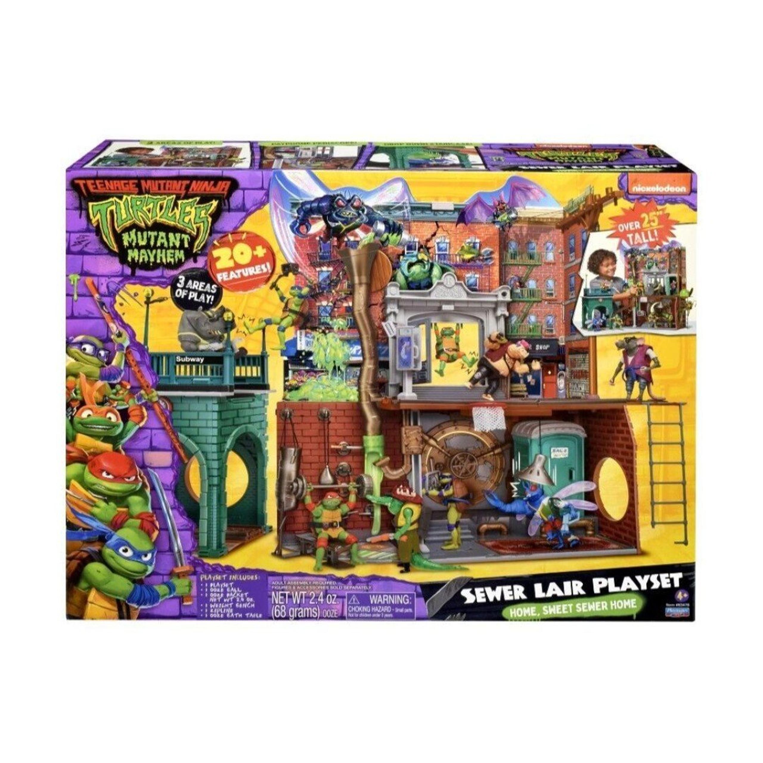 Playmates Teenage Mutant Ninja Turtles Mutant Mayhem SEWER LAIR PLAYSET ~ NIB