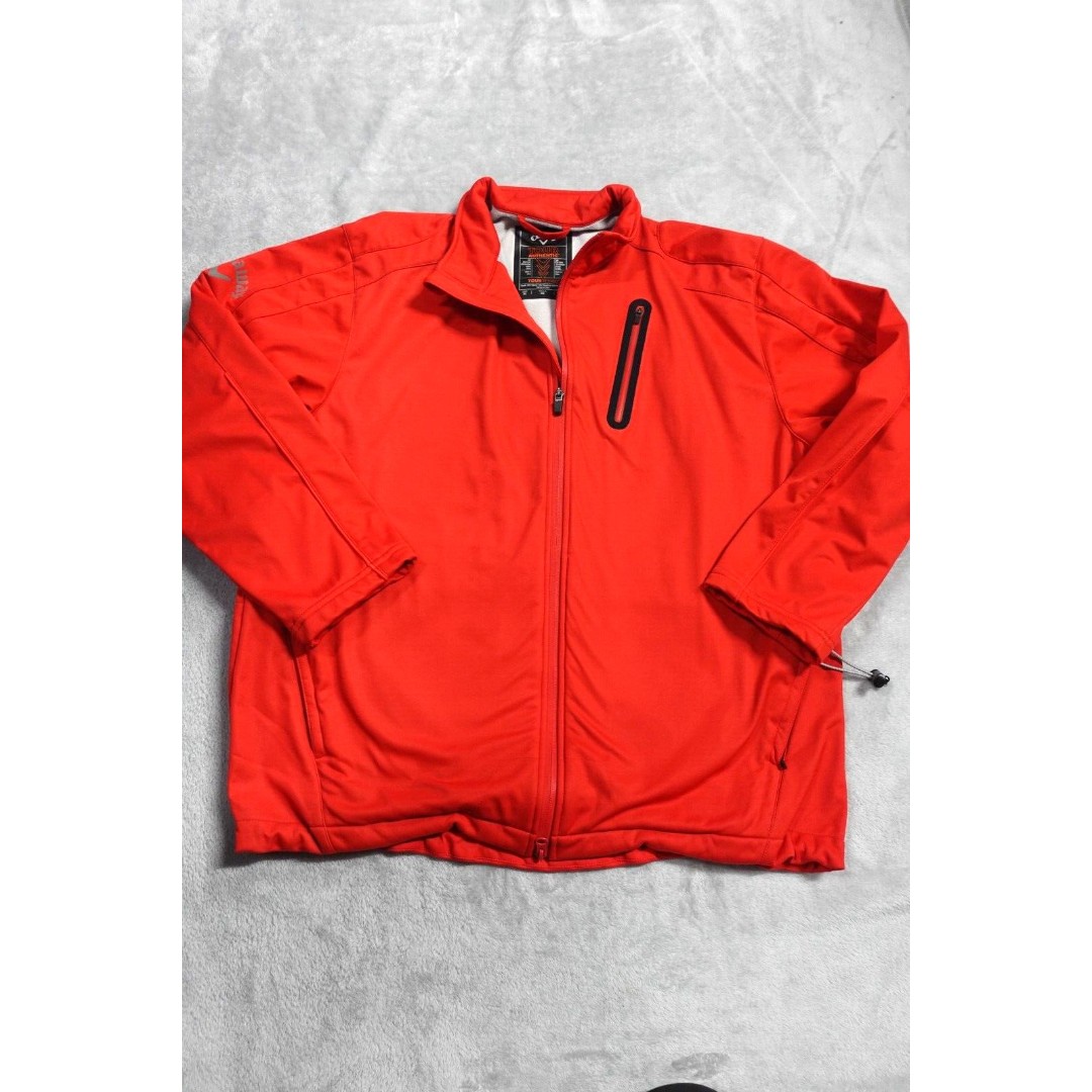 Callaway Jacket Mens Large RED Zip Up Weather Series Softshell TOUR AUTHENTIC