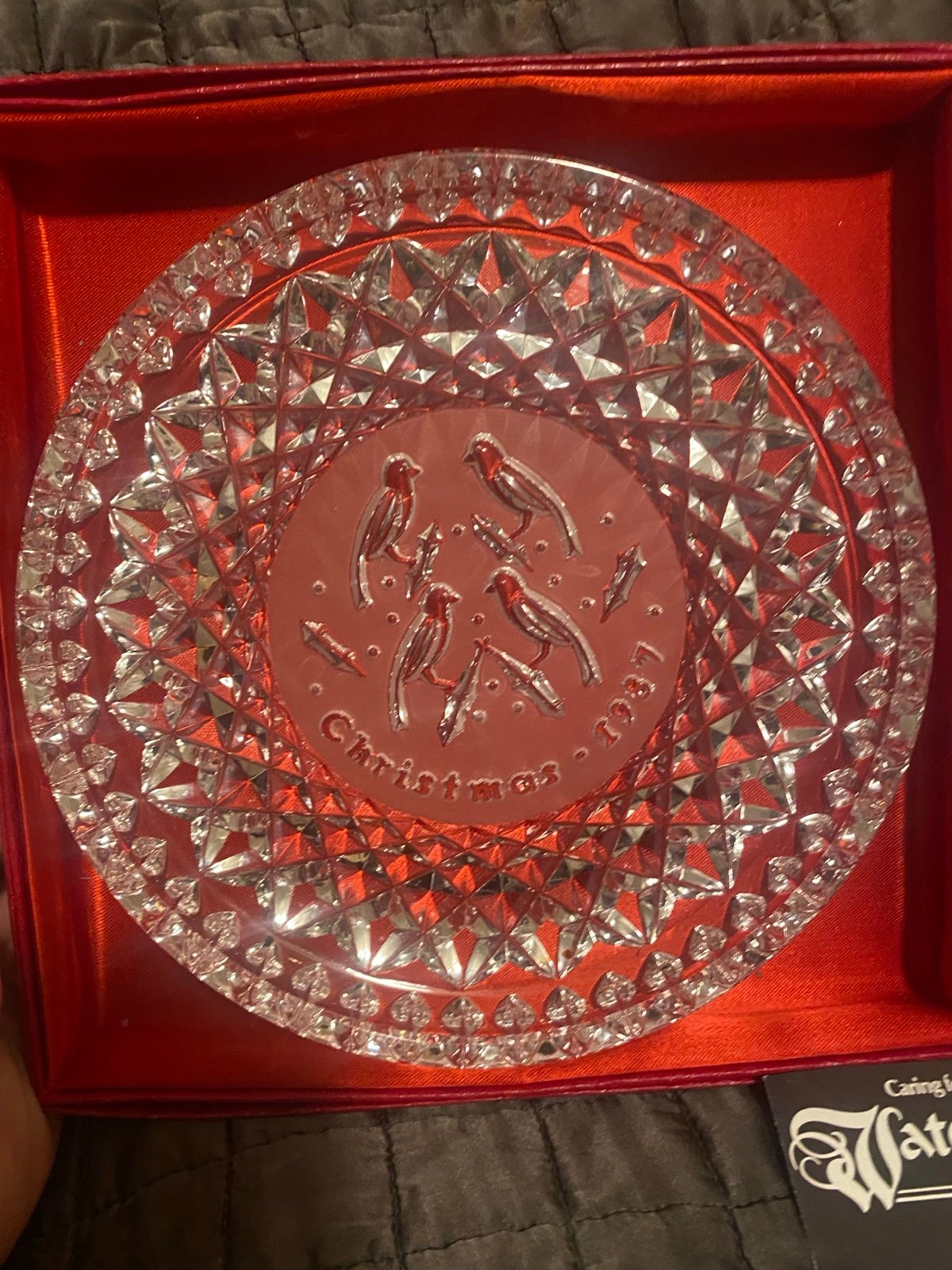 Waterford Crystal 1987 plate