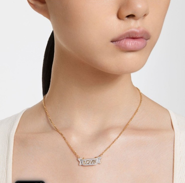 SWAROVSKI Volta Love Necklace Gold Silver Color Pendant