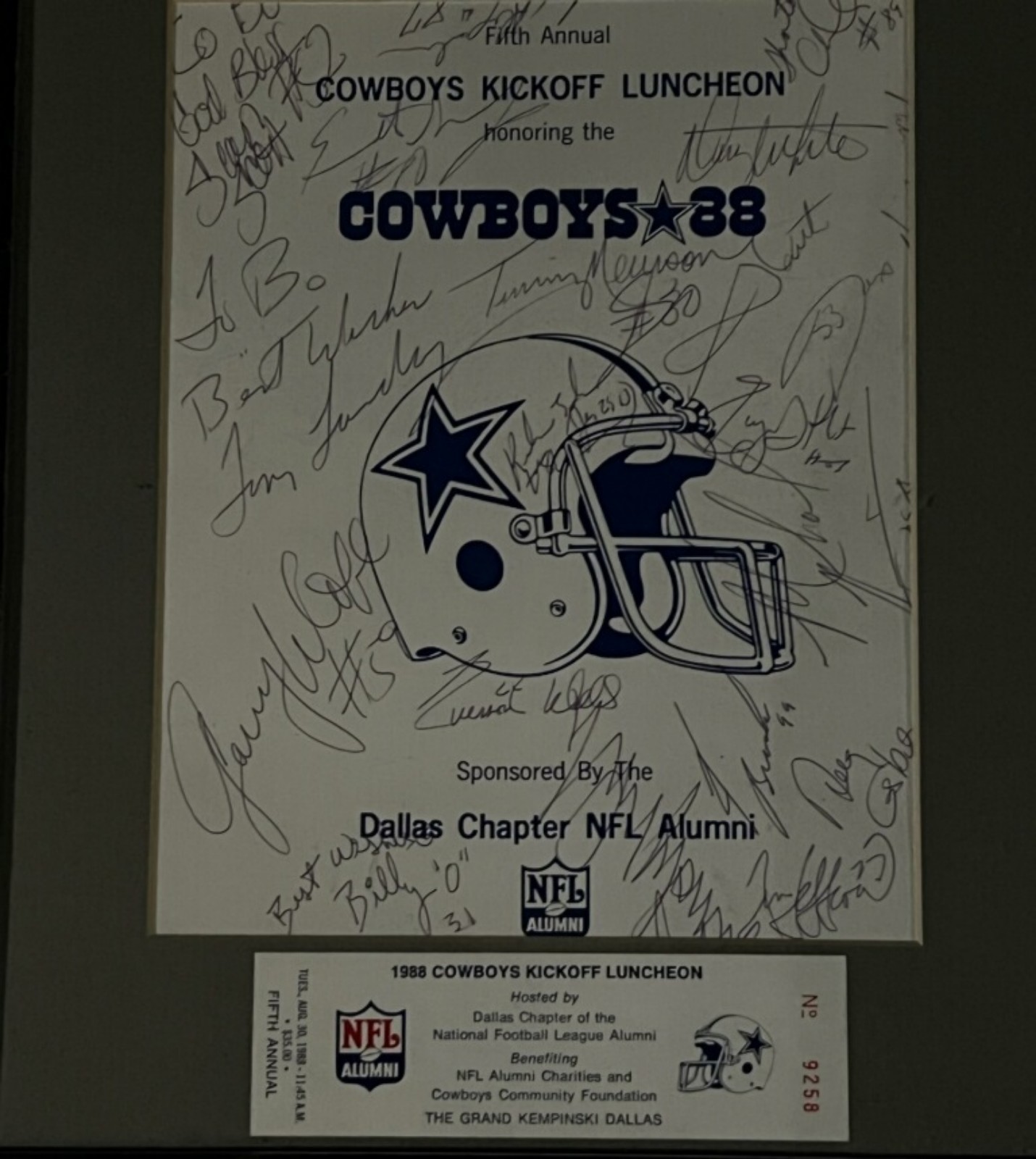 NFL cowboys 1988 Memorabilia