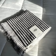 UGG Larissa Bath Towel in Black Stripe
