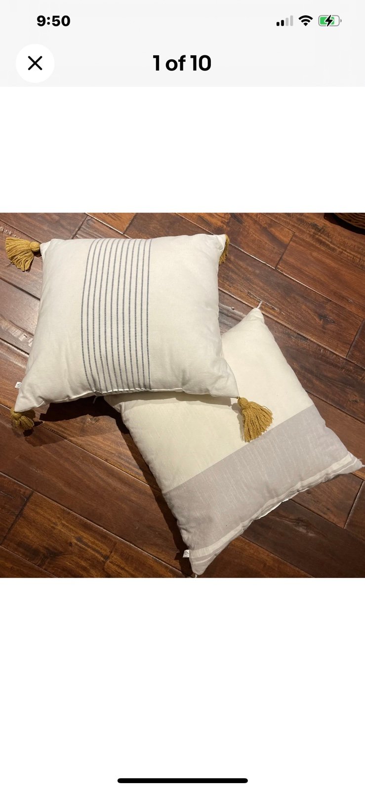 2 Hearth & Hand Throw Pillows 18”
