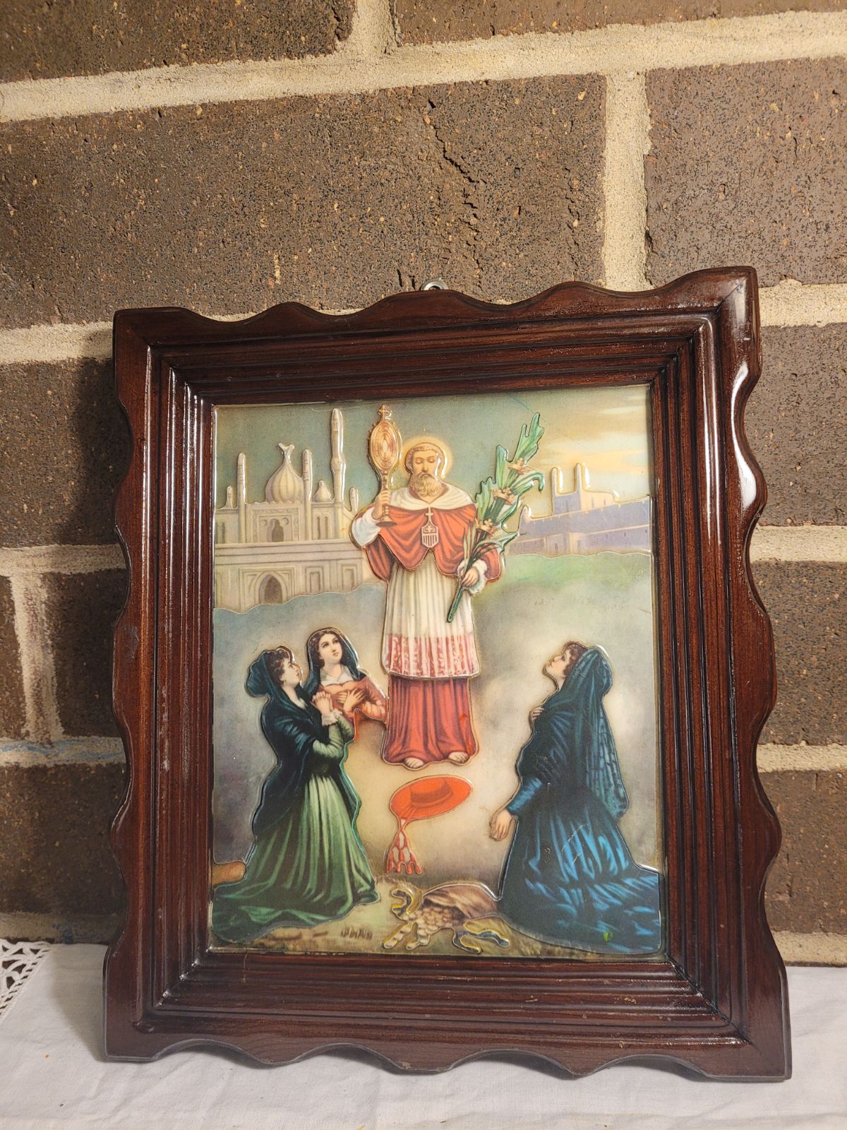 Vintage religion picture frame