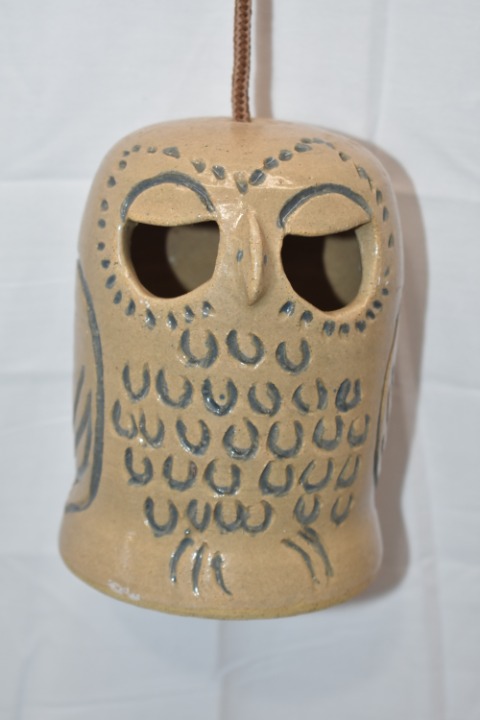 Salt Glazed Stoneware Owl Wind Chime
