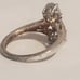 Sz 7.5 estate vintage 925 sterling silver blue topaz 3 vertical stone ring