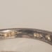 Sz 7.5 estate vintage 925 sterling silver blue topaz 3 vertical stone ring