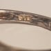 Sz 7.5 estate vintage 925 sterling silver blue topaz 3 vertical stone ring