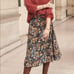 Vintage Ann Taylor▪️Midi Flutter Floral skirt. Sz 6
