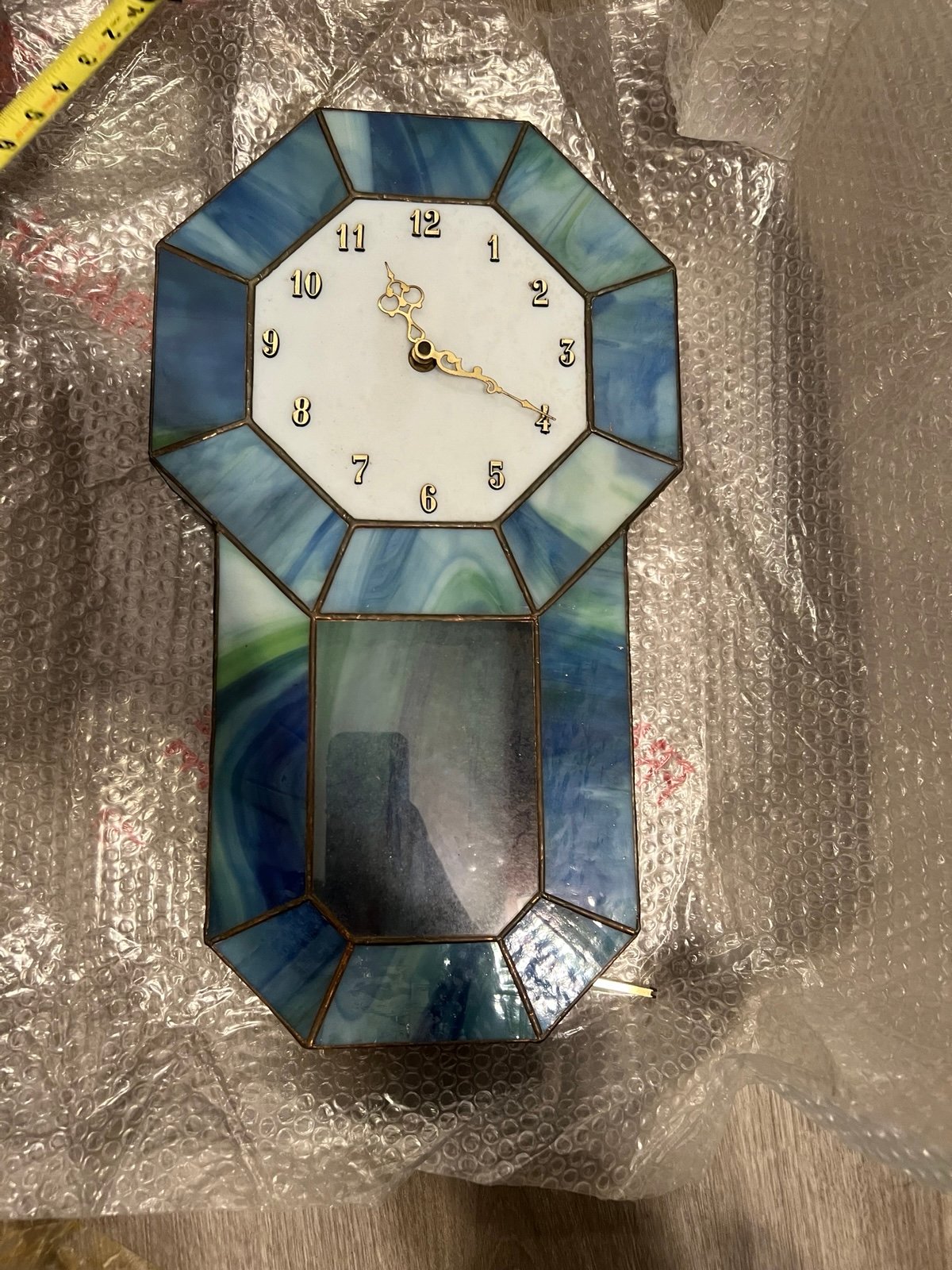 Stained glass clock