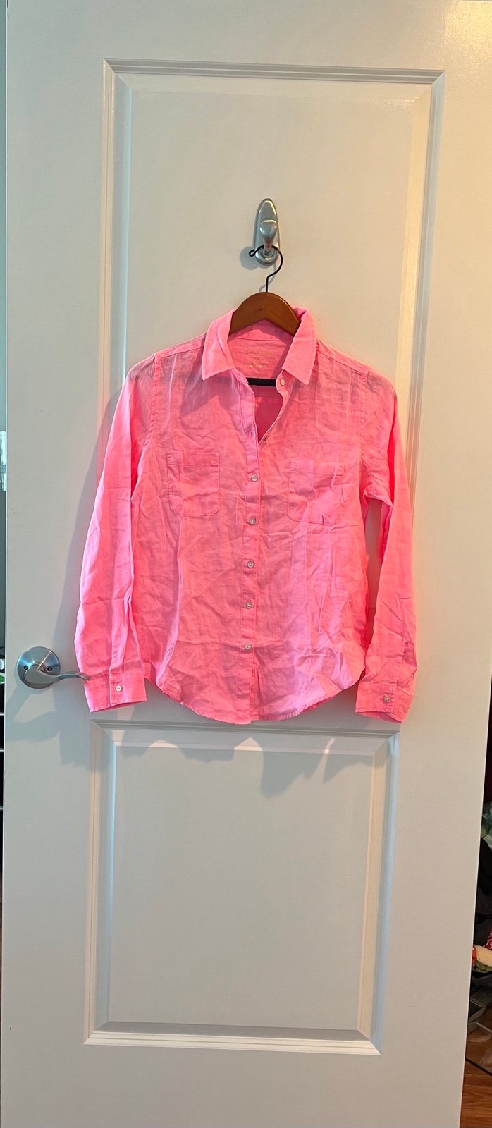 Lilly Pulitzer Sea View Linen Button Down Top