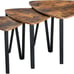 NEW Set of 3 Industrial Nesting Coffee Table with Metal Frame for Living Room