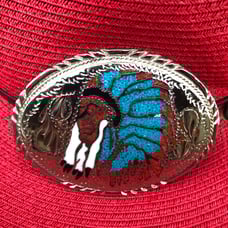 VINTAGE HANDCRAFTED CHIEF BELT BUCKLE
