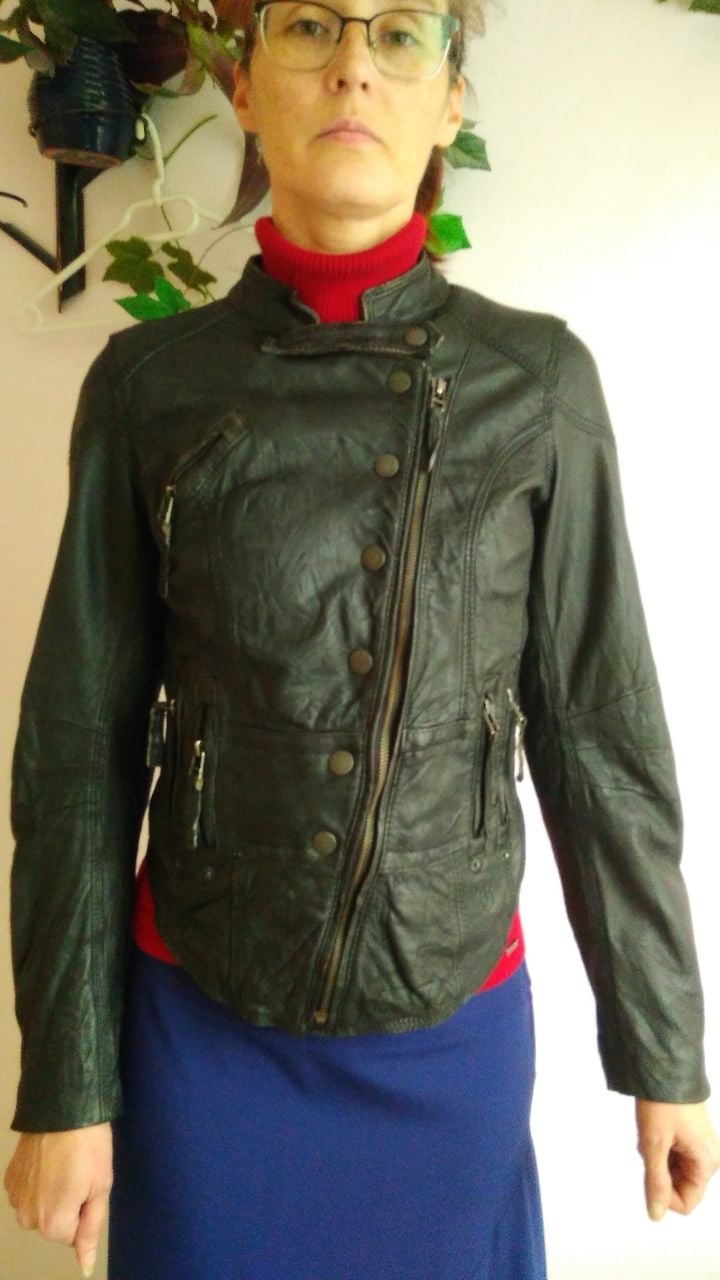 Pepe Jeans London Leather Jacket. Size M.