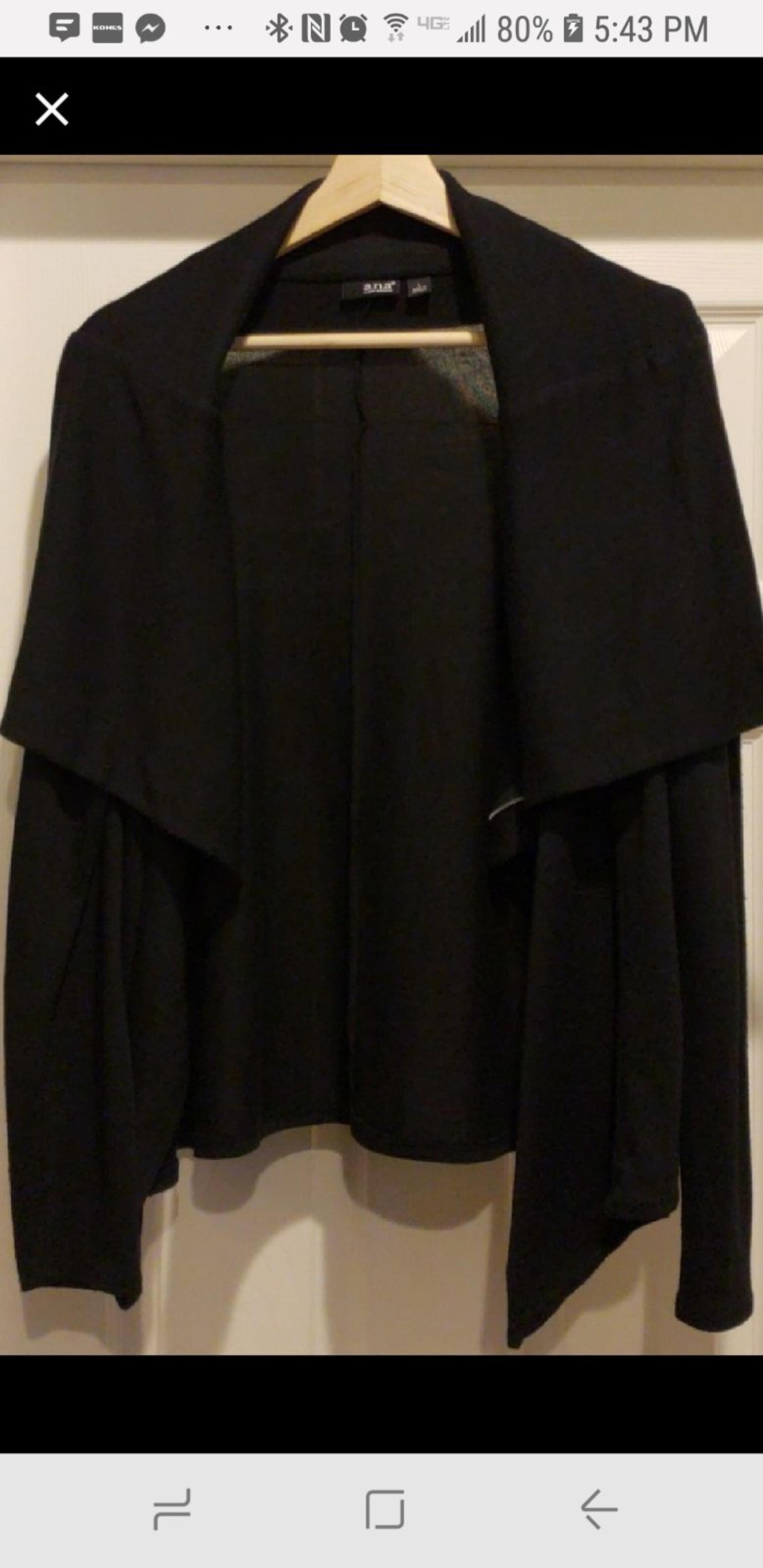 Ladies Black Side Zip Sweater