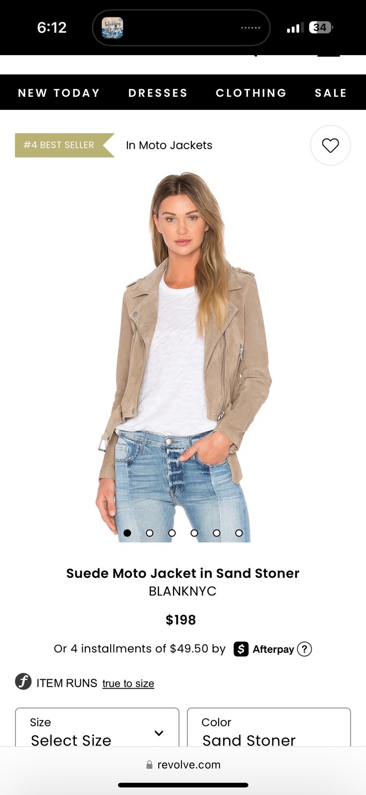 Revolve suede moto jacket