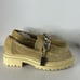 NAPOLEONI Italian Chunky Lug Sole Perforated Suede Chain Loafers Size 38
